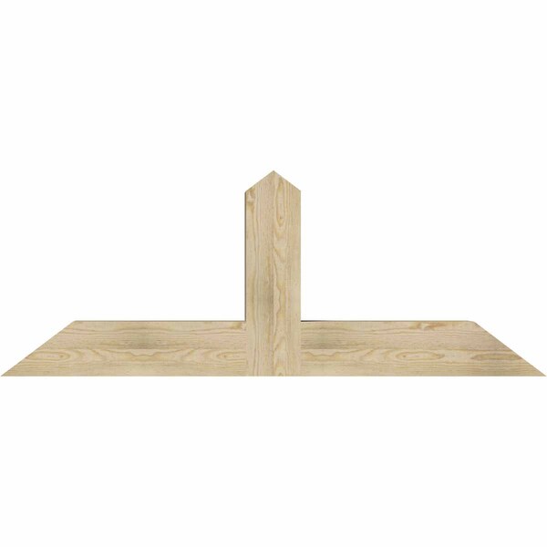 Ekena Millwork Portland Rough Sawn Timber Gable Bracket, Douglas Fir, 60"W x 22"H x 6"D x 6"F, 9/12 Pitch GBW060X22X0606POR00RDF - main